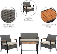 Teamson Home Steel Frame 03 Conversation 4-piece Set