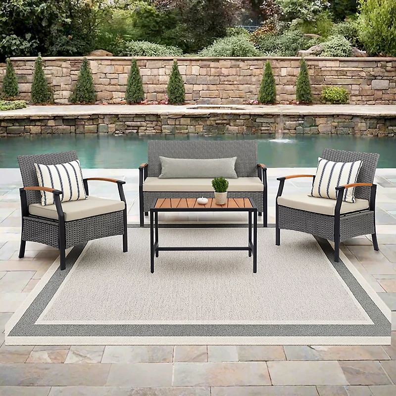 Teamson Home Steel Frame 03 Conversation 4-piece Set