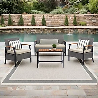 Teamson Home Steel Frame 03 Conversation 4-piece Set