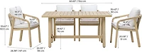 Teamson Home Eucalyptus 5-Piece Dining Set