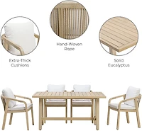 Teamson Home Eucalyptus 5-Piece Dining Set