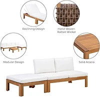 Teamson Home Acacia Modular Sectional 2-Piece Set