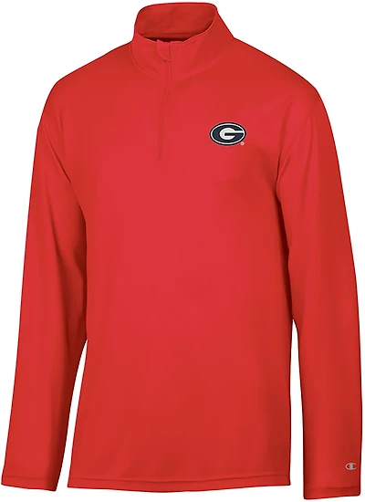 Champion Men's University of Georgia Primary Logo Micro Mesh 1/4-Zip Top