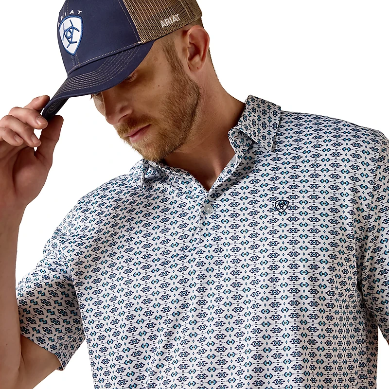 Ariat Men's Allover Print Polo Shirt