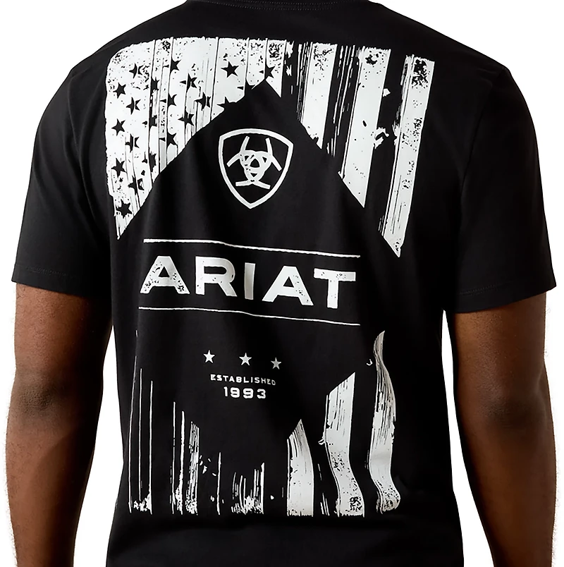Ariat Men's Wooden Diamond Flag Classic Fit T-Shirt