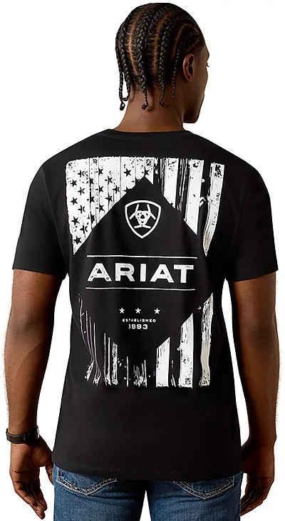 Ariat Men's Wooden Diamond Flag Classic Fit T-Shirt