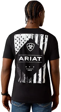 Ariat Men's Wooden Diamond Flag Classic Fit T-Shirt