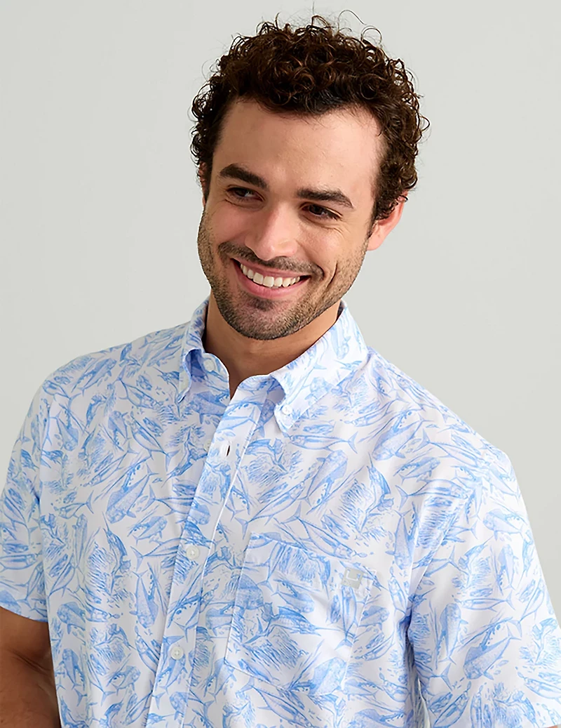 Huk Men's Kona Desert Rose Short Sleeve Shirt