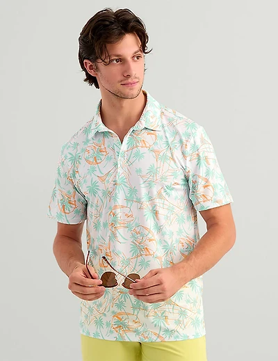 Huk Men's KC Pursuit Printed Polo Shirt