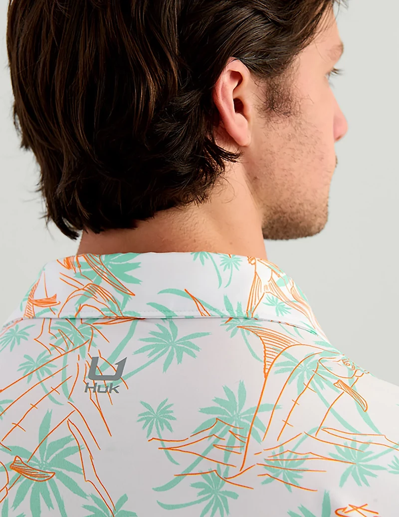Huk Men's KC Pursuit Printed Polo Shirt