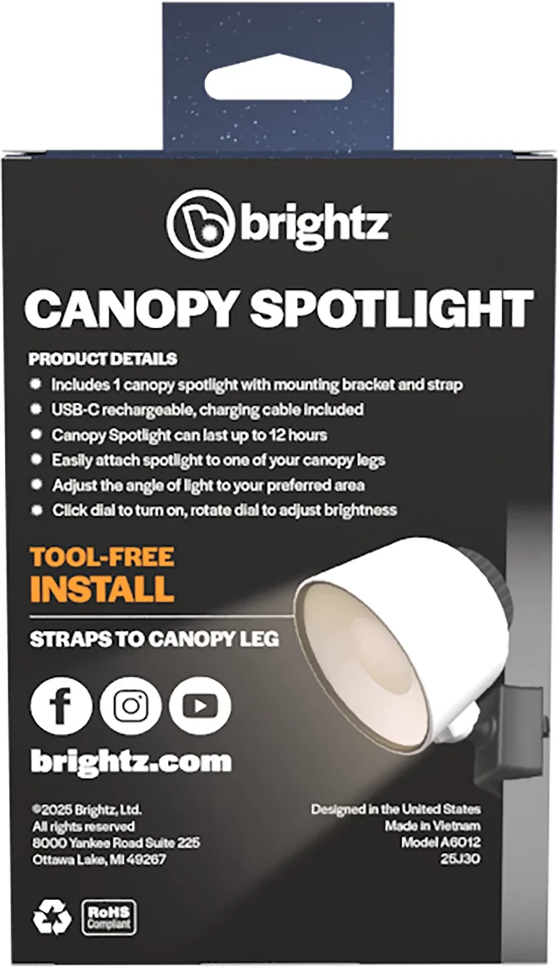 Brightz Canopy Rechargeable Dimmable  Spotlight