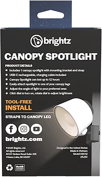 Brightz Canopy Rechargeable Dimmable  Spotlight