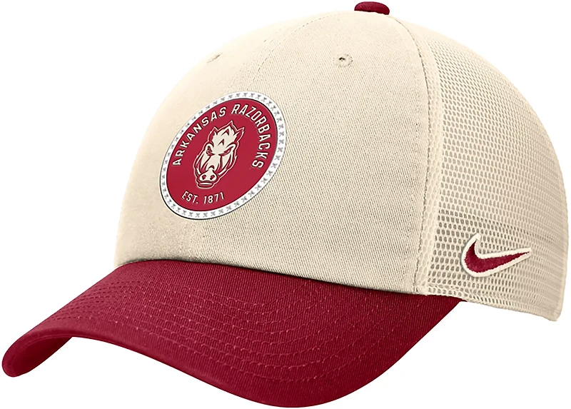 Nike University of Arkansas Silicone Round Patch Club Cap