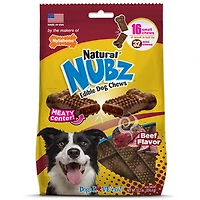 Nylabone Small Beef Nubz Meaty Center Dog Chew Treats 16-count