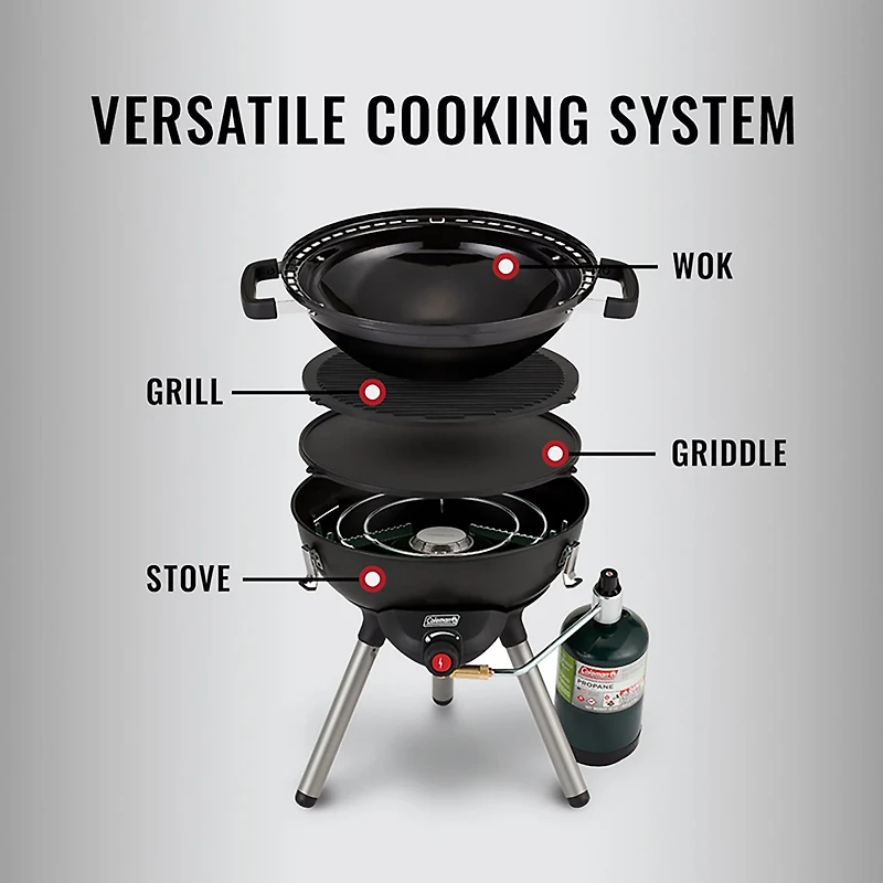 Coleman 4-in-1 Portable Propane Gas Camping Stove