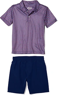 BCG Toddler Boys' Golf Print Polo Set