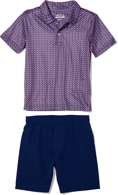 BCG Boys' 4-7 Golf Print Polo Set