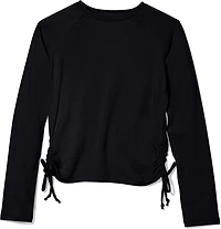 O'Rageous Girls’ Cinched Long Sleeve Rash Guard