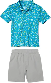 BCG Boys' 4-7 Golf Print Polo Set