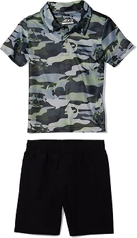 BCG Toddler Boys' Golf Shark Camp Print Polo Set