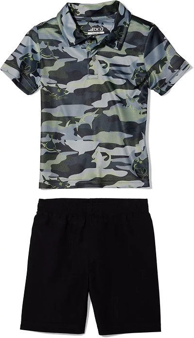 BCG Boys' 4-7 Golf Shark Camp Print Polo Set
