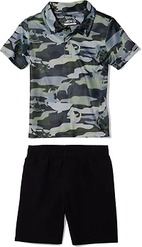 BCG Boys' 4-7 Golf Shark Camp Print Polo Set