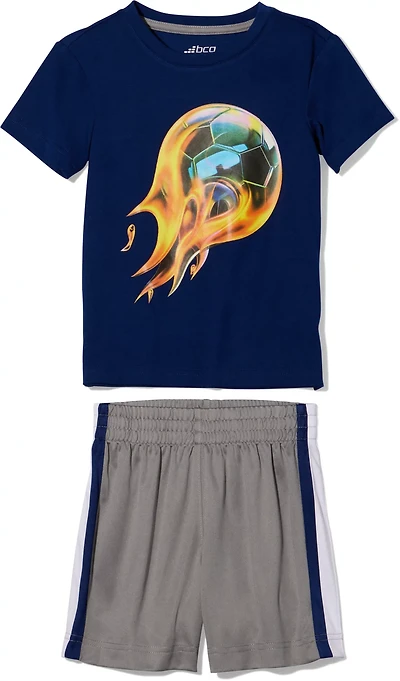 BCG Toddler Boys' Fire Goals Top and Shorts Set