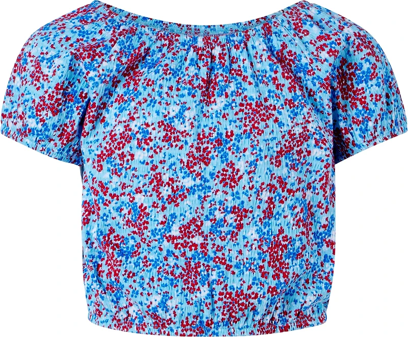 BCG Girls' Puff Sleeve Cinched T-shirt Dress