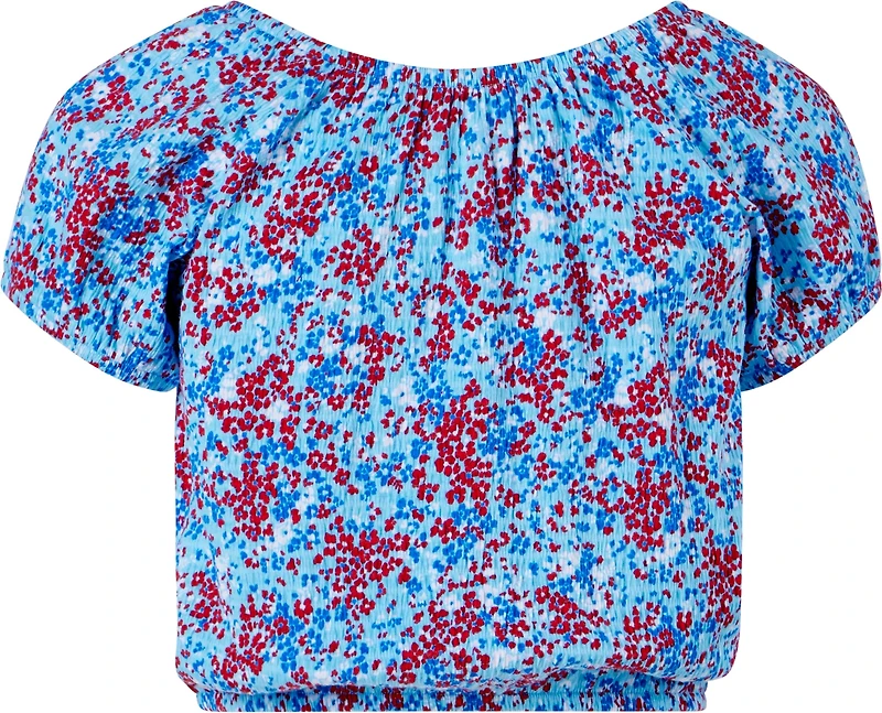 BCG Girls' Puff Sleeve Cinched T-shirt Dress