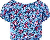 BCG Girls' Puff Sleeve Cinched T-shirt Dress
