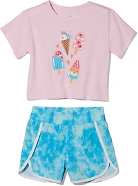 BCG Girls' Popsicle Tie Dye Short Set
