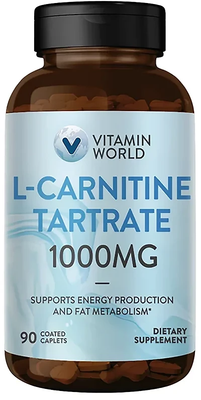Vitamin World L Carnitine 1000mg Coated Caplets