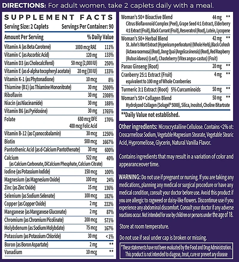 Vitamin World ULTRA 360 Women's 50+ Multivitamin