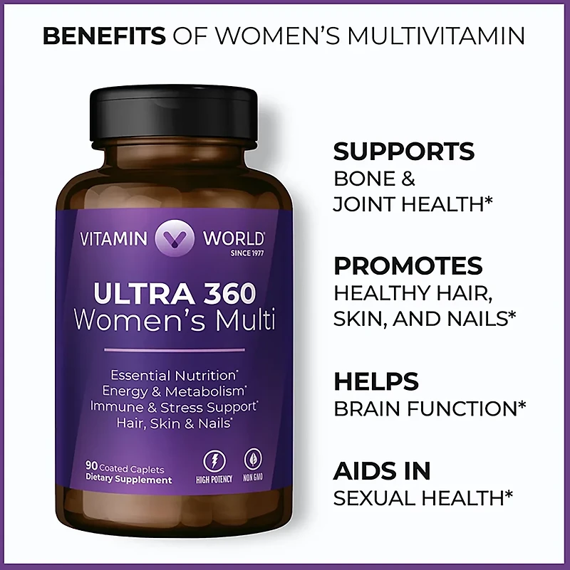 Vitamin World ULTRA 360 Women's Multivitamin 90-count