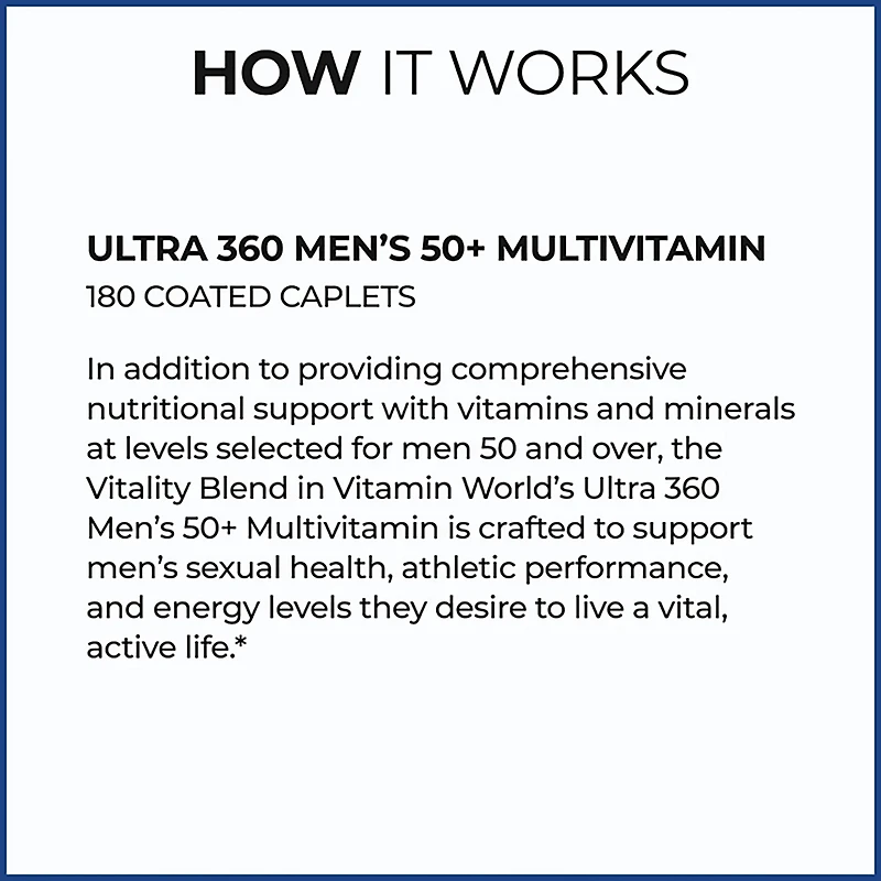 Vitamin World ULTRA 360 Men's 50+ Multivitamin