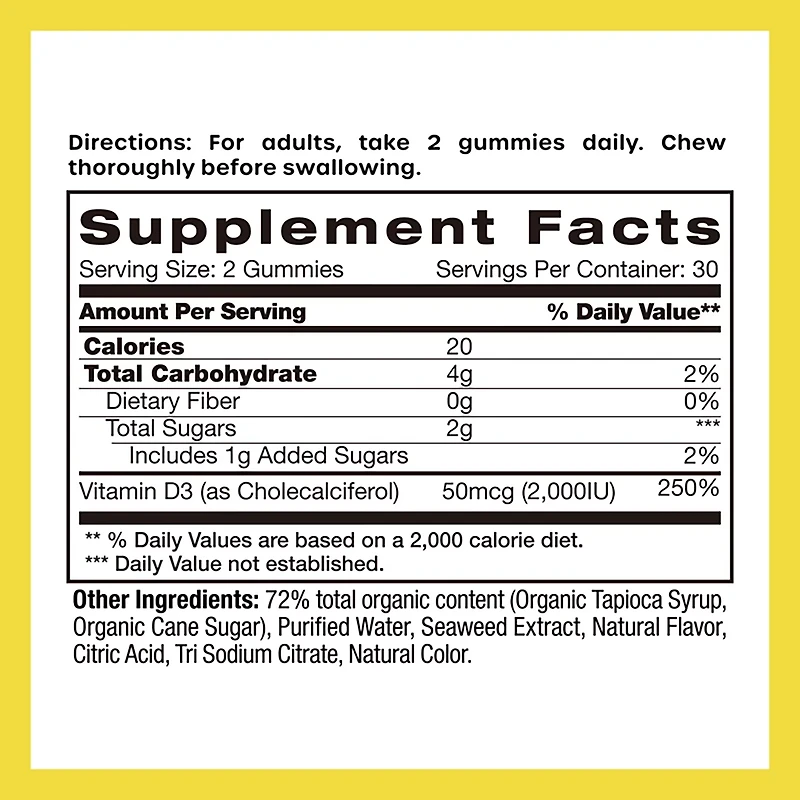 Vitamin World D Light Gummy 60-count
