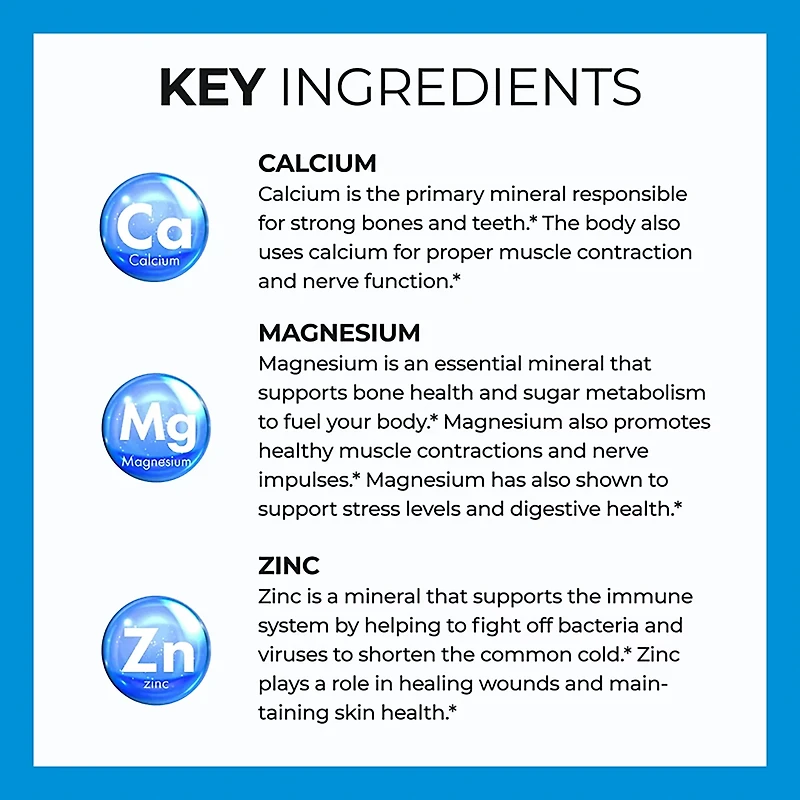 Vitamin World Calcium Magnesium Zinc Caplets