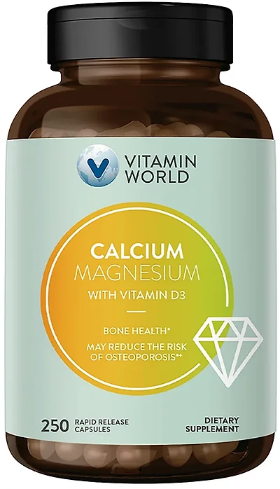 Vitamin World Calcium Magnesium with Vitamin D3 Capsules
