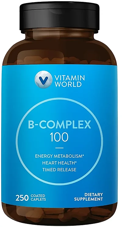Vitamin World B-Complex 100mg Caplets 250-count