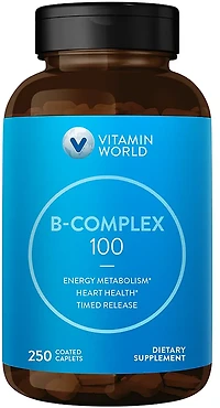Vitamin World B-Complex 100mg Caplets 250-count