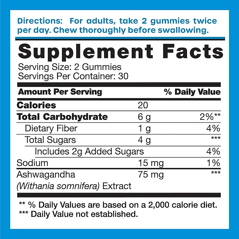 Vitamin World Ashwagandha Gummies 60-count