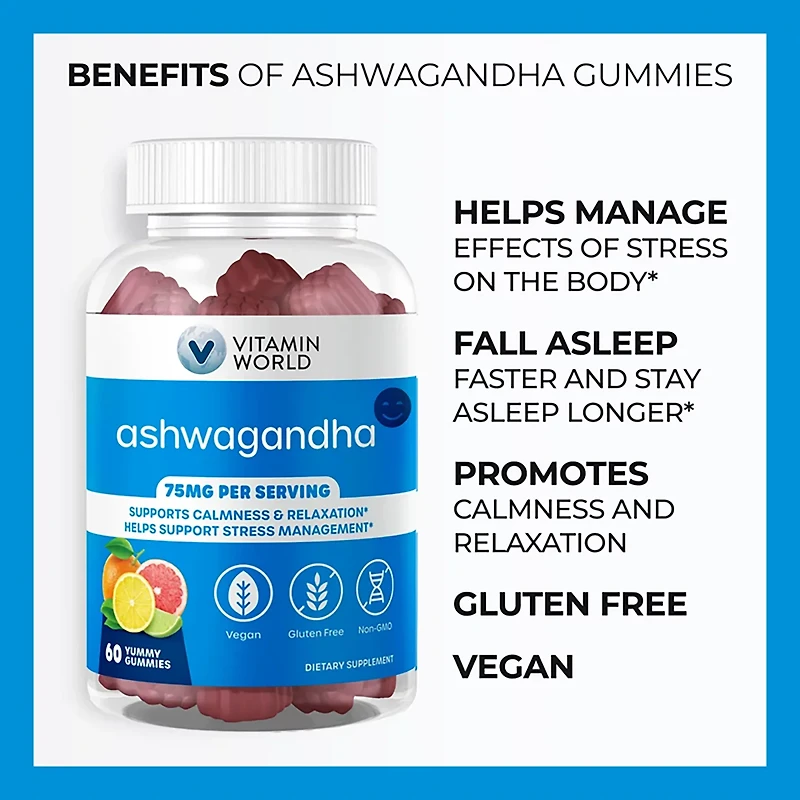 Vitamin World Ashwagandha Gummies 60-count