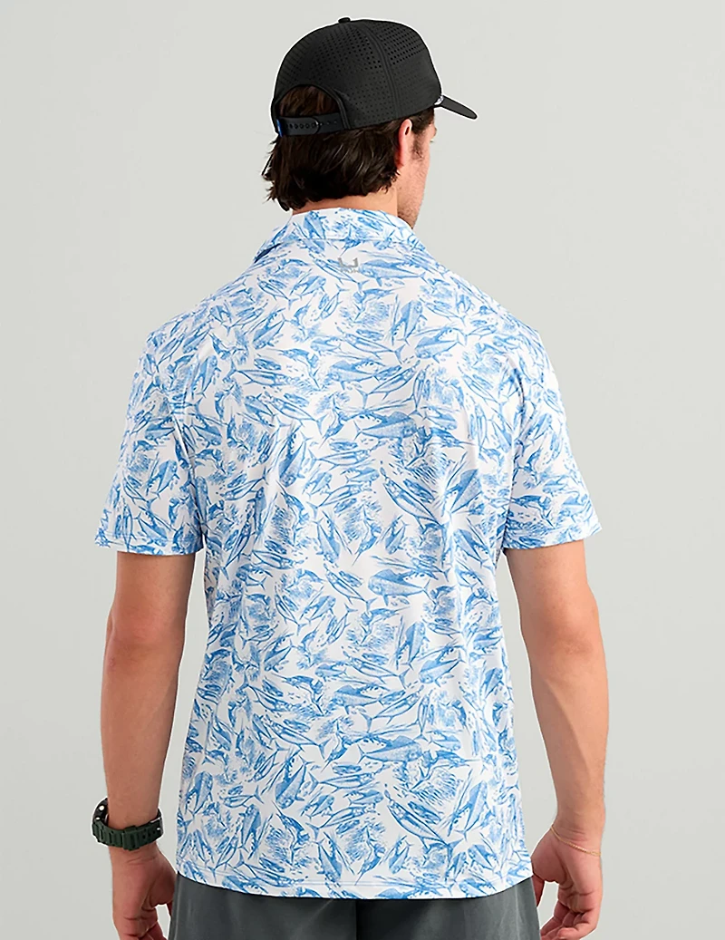 Huk Men's KC Pursuit Printed Polo Shirt