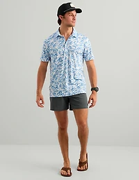 Huk Men's KC Pursuit Printed Polo Shirt