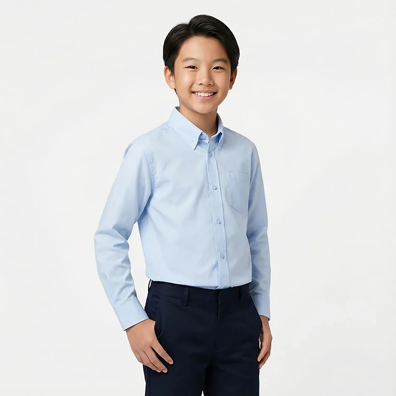 French Toast Boys' Long Sleeve Oxford Shirt
