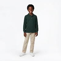 French Toast Boys' Long Sleeve Pique Polo Shirt