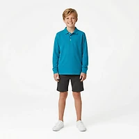 French Toast Boys' Long Sleeve Pique Polo Shirt