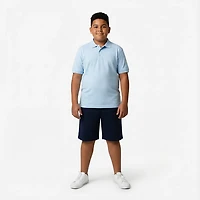 French Toast Boys' Short Sleeve Interlock Knit Polo Shirt