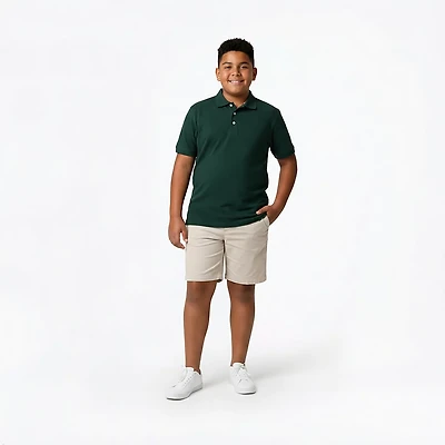 French Toast Boys' Short Sleeve Pique Polo Shirt