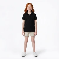 French Toast Girls' Polo Shirt with Picot Collar